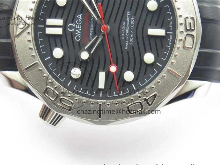 0121 BestValue Seamaster Diver 300M Nekton VSF 1:1 Best Edition Black Dial on Black Rubber Strap A 7886